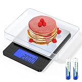 Food Scale, 3000g/0.1g High Precision Digital Kitchen Scale for Food Ounces and Grams, Smart Weight