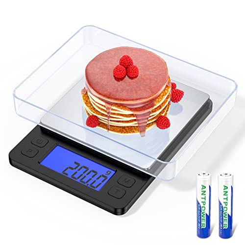 Food Scale, 3000G/0.1G High Precision Digital Kitchen Scale For Food Ounces And Grams, Smart Weight Scale For Weight Loss, Coffee Cooking, Jewelry, Powder With Lcd Display And 2 Tray #TOP11