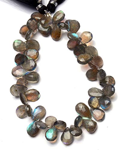 Labradorite gemme perles briolette à facettes pour fabrication de bijoux - 6