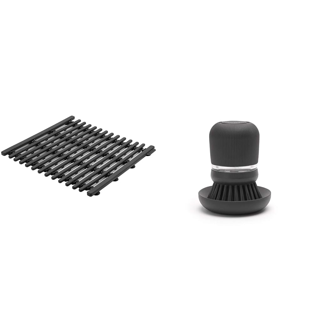 Tapis d'évier Brabantia et brosse assortie pour une cuisine impeccable