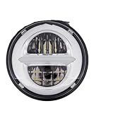 Phare Travail Moto Phare Phares À LED De Moto 5.75 Pouces H4 DRL Boîtier Phare Pour Indian Pour Scout