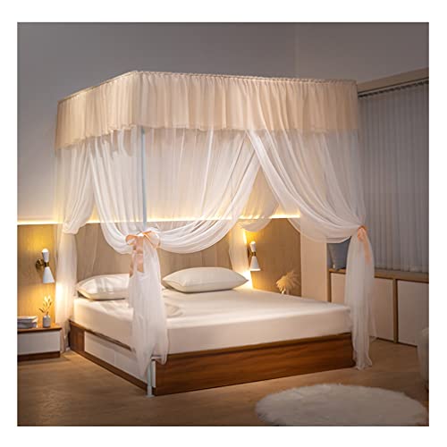 Moustiquaire de lit baldaquin 4 angles OKUOKA 120x200cm décorative - 2
