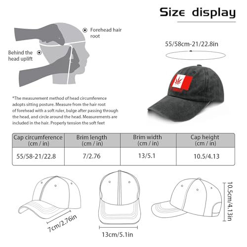 Oh Cannabis Canada Weed Maple Leaf Gras Weed Ganja Hats for Men Baseball Cap Tennis Caps for Women's Baseball Hat - Image 3