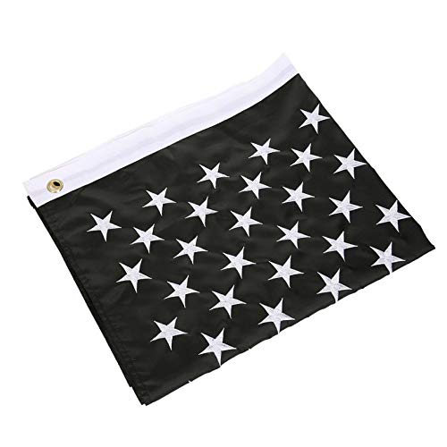 Candiway Thin Blue Line Flag - (American Flag) Blue Blood Black And White American Flag With Thin Blue Line With Brass Grommets (Blue) #TOP1