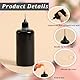 GORGECRAFT 6 Set Schwarze Klebstoffflasche Mit Nadelspitze 100ml Kunststoff Applikatorflaschen Mit Feiner Präzisionsspitze Quetschpipette Mit 4 Mini Trichtern Für Klebstoff Tinte Flüssiges Öl Malen