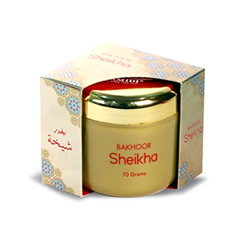 HAMIDI BAKHOOR SHEIKHA 70 GM Incense Fragrance for Home Used with Incense Burner or Mabkhara Natural Hand Dipped Beat Wood Scent