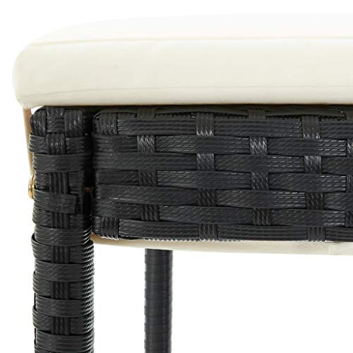 Tabourets de bistrot extérieurs avec coussins d'assise confortables vidaXL