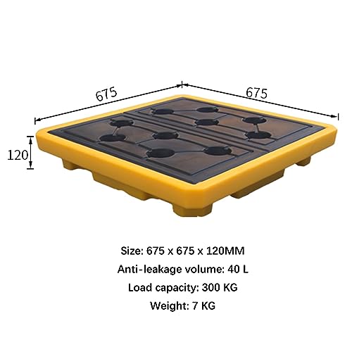 Plateforme de récupération étanche bicolore jaune et noire modulaire