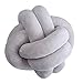 PU Ran Creative Boule de noué 18 cm Couvre-lit Taie d'oreiller Taille Coussin de dossier Canapé lit Décor, gris, Taille unique