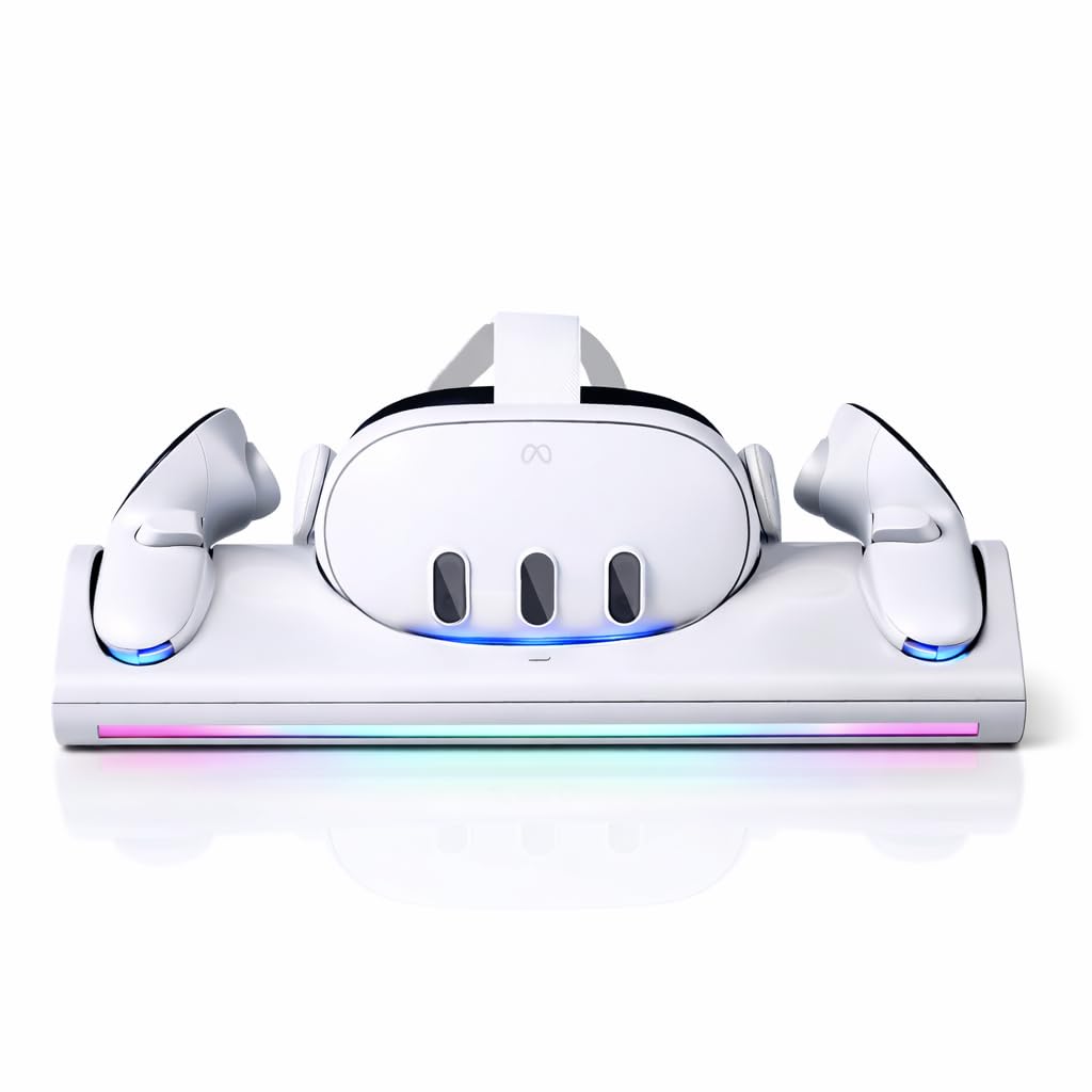 Amazon.co.jp: 【Meta Quest3専用】 置くだけ VR充電スタンド ドック