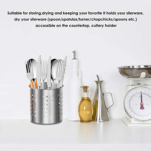 Asika Utensil Holder Stainless Steel,Cooking Utensil Holder 5 X 5.3 Inches thumb #4