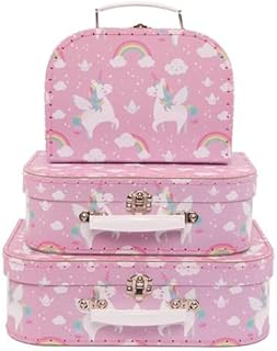 Sass & Belle Rainbow Unicorn Suitcases - Set of 3