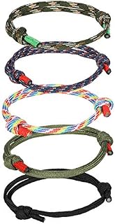 Yumi V Mens Bracelets Nautical Braided Bracelet, 5Pcs Charm Paracord Bracelet Handmade Navy Anchor Rope String Bracelet Woven Wristbands Surfer Bracelet Adjustable Unisex