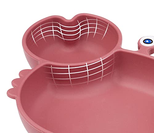 Silicone Suction Plate For Toddlers - Self Feeding Training Divided Plate Dish And Bowl For Baby And Toddler, Fits For Most Highchairs Trays, Bpa Free Microwave Dishwasher Safe #TOP6