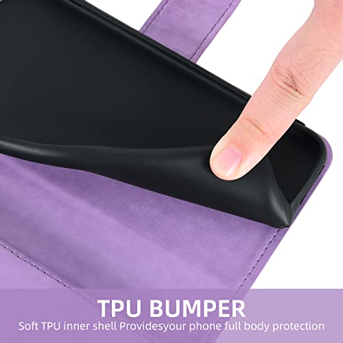 Asuwish Phone Case For Blackberry Key2 Wallet Cover With Tempered Glass Screen Protector And Flower Leather Flip Credit Card Holder Stand Folio Purse Cell Accessories Key 2 Two Keytwo Women Men Purple #TOP6