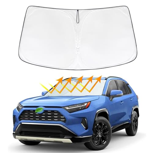 Kathaobai Windshield Sun Shade Compatible with Toyota RAV4 2019-2025 Updated ...