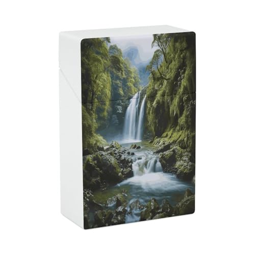 Waterfall Landscape painting cigarette case image