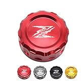 ♫♫ LOGO : Z Motocicleta Tapa del Depósito del Líquido de Frenos Posterior para Z900 2016 Z800 2013-2015 Z750 750R Z1000 2009-2016 (Rojo)