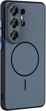 CONSTRAIN - Samsung ile uyumlu Galaxy S26 Ultra İçin M-Safe Şarj Özellikli Elde Kaymaz Soft Renkli Kılıf - Lacivert