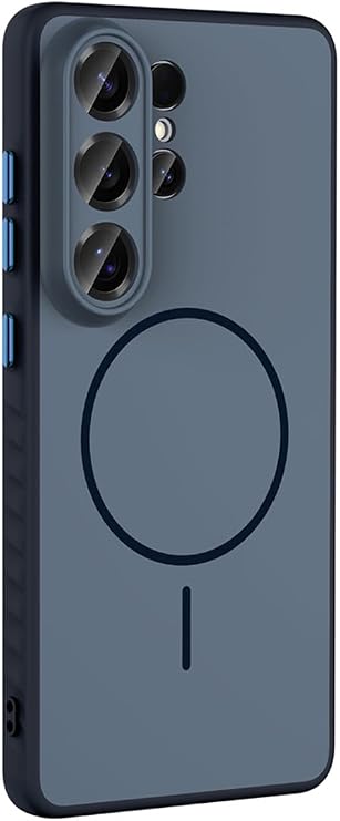 CONSTRAIN - Samsung ile uyumlu Galaxy S26 Ultra İçin M-Safe Şarj Özellikli Elde Kaymaz Soft Renkli Kılıf - Lacivert