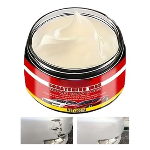 Reparador de Rayaduras de Coche,Restaurador De Pintura Larga Duracion 100 Ml Con Esponja - Limpiador de Larga Duración con Esponja para Pulir Pintura de Exterior e Interior de Automóvil