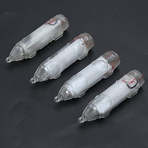 4 Stück LED Köderlicht Unterwasser Angellicht mit Blitzlicht Funktion wasserdichtes Fischlocker Licht für Nachtfischen in Süßwasser und Salzwasser inklusive Aufbewahrungsbox