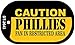 Caution Phillies Fan Area Novelty Metal Dog Tag Necklace DT-2643
