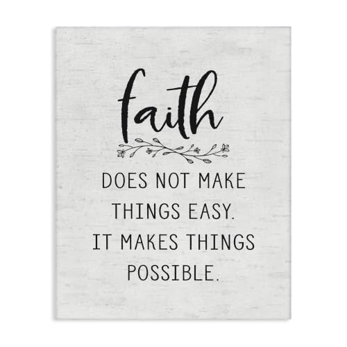 Image of Stupell Industries 'Encouraging Faith Quote Rustic Botanical'| Canvas Art