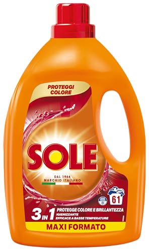 Sole Detersivo Lavatrice Proteggi Colore 183 Lavaggi, Formula igienizzante, Detersivo Lavatrice Liquido Proteggi Colore, rimuove le macchie a basse temperature - Immagine 1