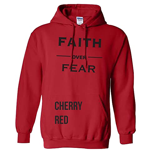 Faith over Fear (Black) Distressed Graphic Unisex Hoodie