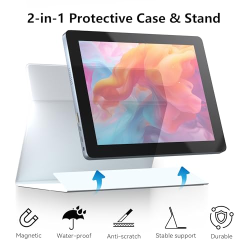 Image of 9.7 inch 2K Portable Monitor Touchscreen, 2048x1536 IPS Display with 10-Point Touch, HDMI & Dual USB-C, CNC Aluminum Body, Built-in Speaker, Protective Case for PC /Phone /Travel /Home Office