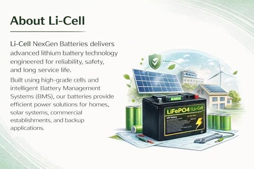 Image of Li-Cell EnergyPro 24V 200Ah Lithium Battery for Solar & Inverter