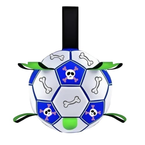Haustier-Fußball für Hunde, Welpen-Trainingsspielzeug, Herding-Fußball, unzerstörbarer Tauziehen, Tierbegleiter für kleine, mittelgroße und große Rassen, Rasen, Garten, Park