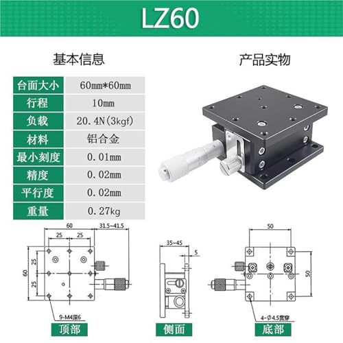 Mesa de alisado LZ60 ajustable con desplazamiento micrométrico triaxial 2