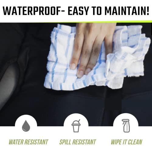 Sunferno Baby Car Seat Protector for Child Car Seat - Water Resistant Mesh Pockets Carseat Seat Protector for Under Car Seat - Car Seat Protector for Leather Seats - Seat Cover Pad for Dogs