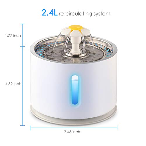Fuente automática de agua para gatos y perros acero inoxidable miniatura 3