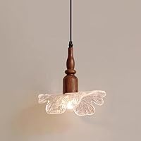 Vista 1 de Lámpara colgante de mediados de siglo con pantalla de cristal de flor E27/E26 sockets ajustable cable para comedor sala de estar