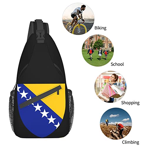 Mochila unisex de tiras cruzadas estilo Bosnia y Herzegovina miniatura 7