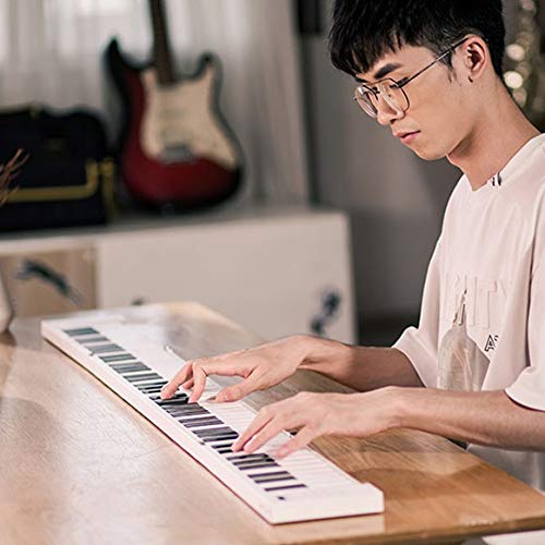 HMTOHL Piano Portable roulé à la Main 49 Touches Support de Clavier Pliant Sortie Casque Piano électronique… - Les Beatles, Paul McCartney, John Lennon, RIngo Starr, George Harrison HMTOHL Piano Portable roulé à la Main 49 Touches Support de Clavier Pliant Sortie Casque Piano électronique… – Image 3