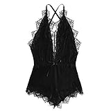 Erotische Dessous Damen Reizwäsche Sexy Siamesisch Babydoll Spitze Dessous Nachtwäsche Bodysuit Nachthemd Jumpsuit
