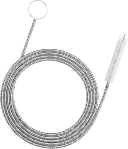 1PCS Drain Unblocker Tool - Flexible Tube Cleaner - Metal Cleaning Brush - for Sink Shower Refrigerator Drain Pipe - (White, 150cm)