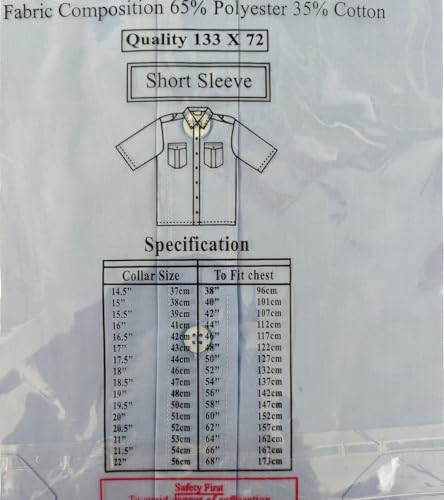 Mens Pilot Shirts Short Sleeves Security Bus Driver Shirt with Shoulder Appellate Two Front Pockets
