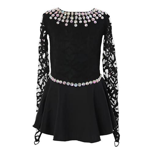 Robe de patinage artistique pour fille idéale pour la performance et l'entraînement