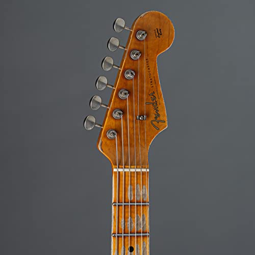 Fender Red Hot Stratocaster Super Heavy Relic MN Aged Dirty White Blonde #CZ566885 – Guitare Électrique Personnalisée - Les Beatles, Paul McCartney, John Lennon, RIngo Starr, George Harrison Fender Red Hot Stratocaster Super Heavy Relic MN Aged Dirty White Blonde #CZ566885 - Guitare Électrique Personnalisée – Image 5