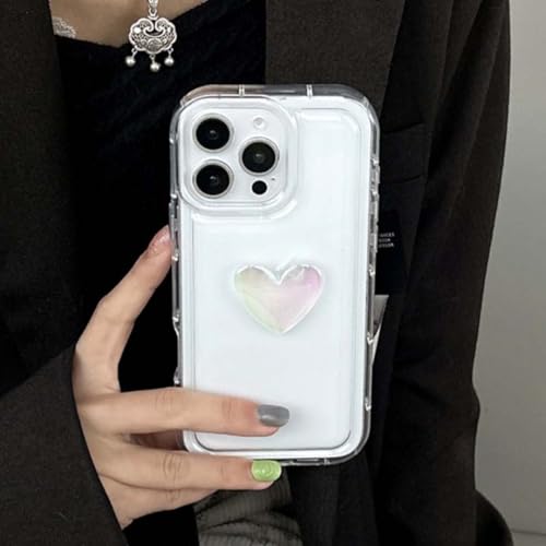 Coque cœur Galaxy A55 silicone transparent pour photos stylées