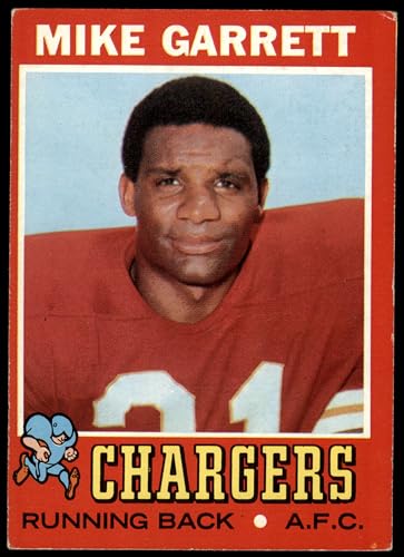 1971 Topps #119 Mike Garrett San Diego Chargers (Football Card) EX Chargers Southern California