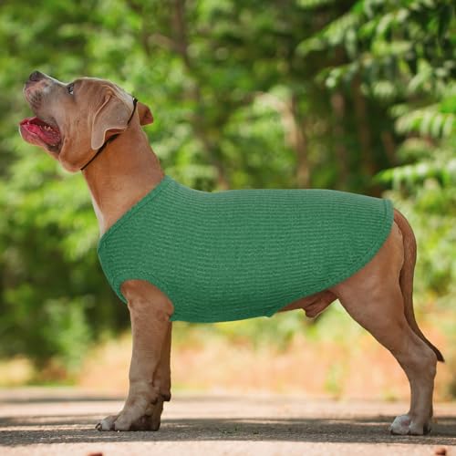 Hjumarayan Dog Tshirt, Summer Knitted Jumpers Soft Stretchy Clothes for Small Dogs Shirts Striped T shirt for Slim Pug Westie - Image 2