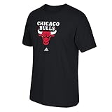 NBA Chicago Bulls Men's Full Primary Logo Tee, Large, Black