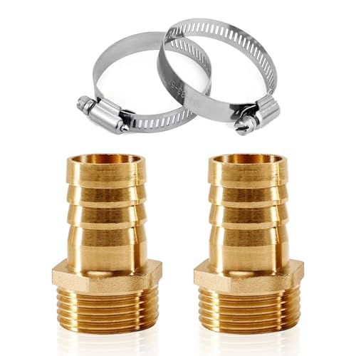 Produktbild von Widerhaken Schlauchanschluss Stecker Sourcing Map Schlauchtülle Messing | 14mm Widerhaken X G1/2 Gewinde | Schlauchverbinder Für Wasser, Luft & Kraftstoff Widerhaken Schlauchschelle