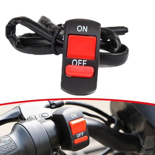 Interruptor intermitente universal con cable de dos nucleos y boton pulsador estable DC12V para moto 2